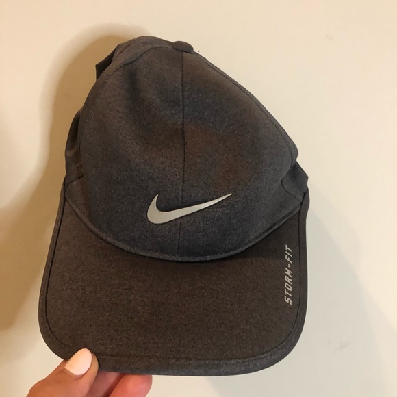 Nike Golf Hat in Gray with White Swoosh